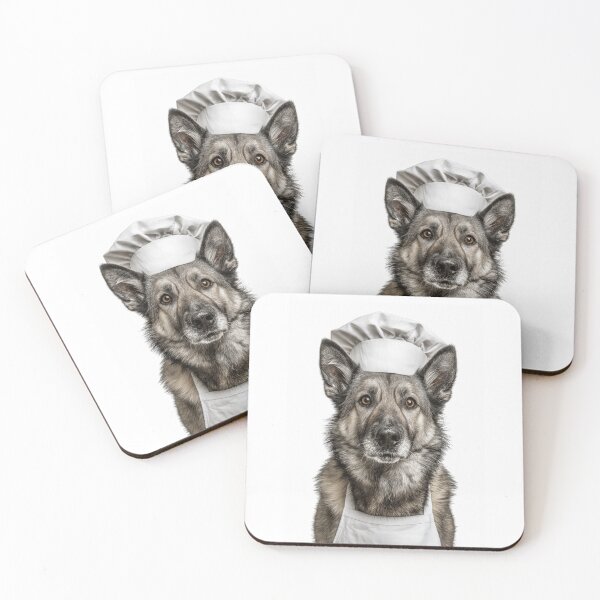 Item preview, Norwegian Elkhound Chef Dog Funny Cooking Apron Hat Cute Pet Portrait designed and sold by LazyOwlStore.