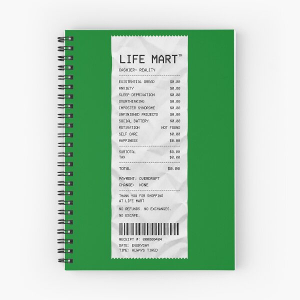 Item preview, Life Mart Grocery Receipt Funny Mental Health Meme designed and sold by Bhinfy.