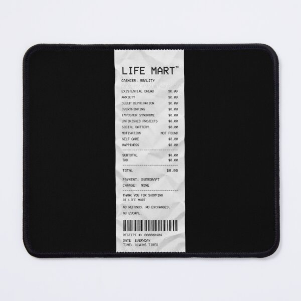 Item preview, Life Mart Grocery Receipt Funny Mental Health Meme designed and sold by Bhinfy.