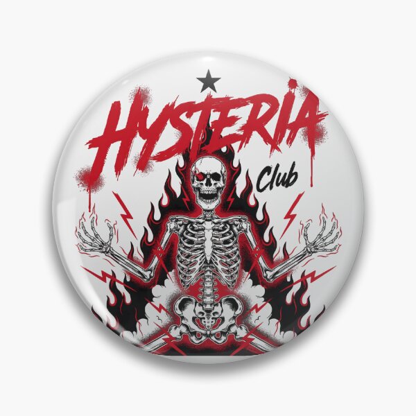 Item preview, Hysteria Club Flaming Skeleton Punk Graphic designed and sold by Enea Kelo.
