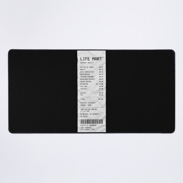 Item preview, Life Mart Grocery Receipt Funny Mental Health Meme designed and sold by Bhinfy.