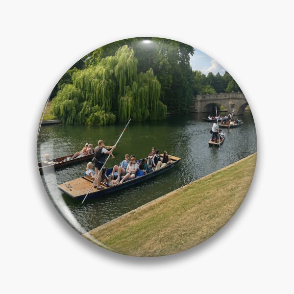 Item preview, Cambridge England River Punting Poster – Historic Bridge & Riverside Travel Photography designed and sold by Wandered North.