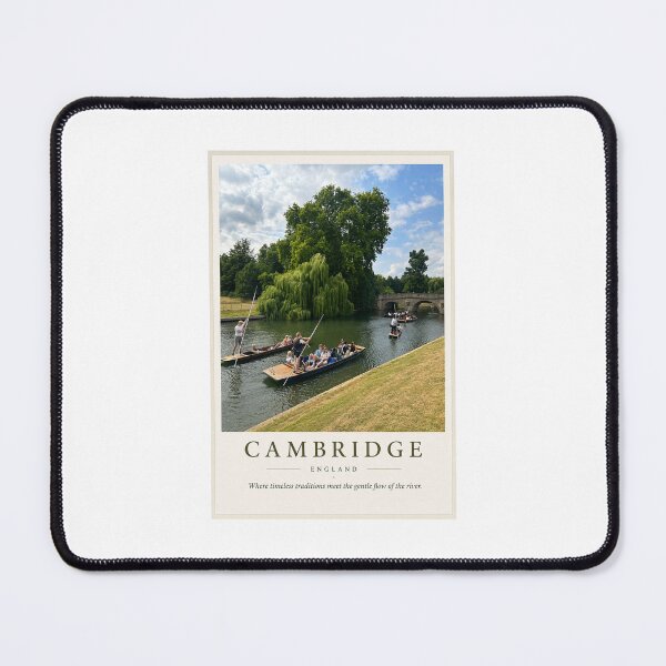 Item preview, Cambridge England River Punting Poster – Historic Bridge & Riverside Travel Photography designed and sold by Wandered North.