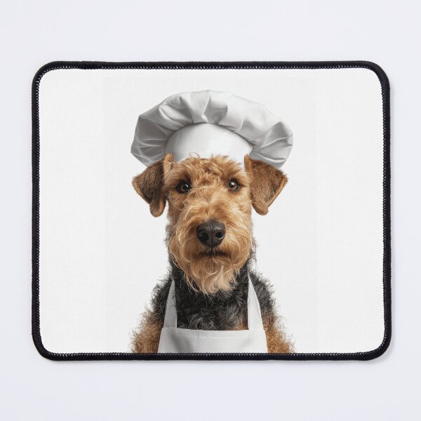 Item preview, Welsh Terrier Chef Dog Funny Cooking Apron Hat Cute Pet Portrait designed and sold by LazyOwlStore.