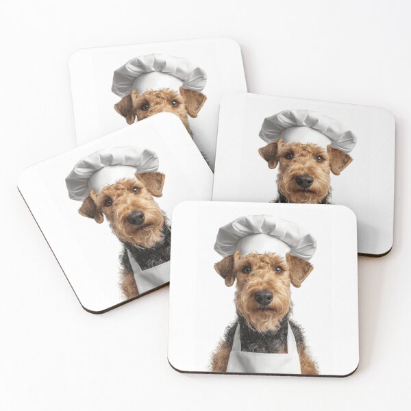 Item preview, Welsh Terrier Chef Dog Funny Cooking Apron Hat Cute Pet Portrait designed and sold by LazyOwlStore.