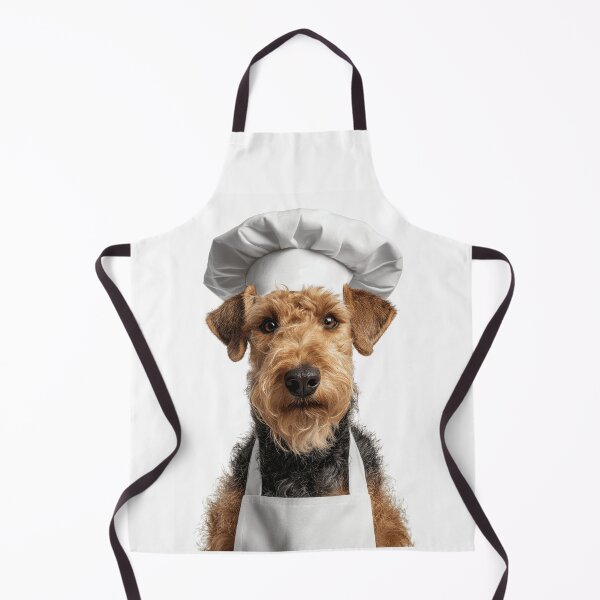 Item preview, Welsh Terrier Chef Dog Funny Cooking Apron Hat Cute Pet Portrait designed and sold by LazyOwlStore.