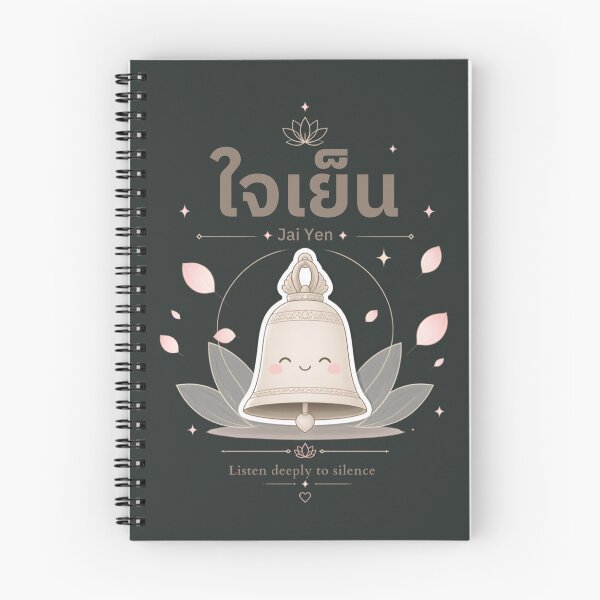 Item preview, Jai Yen | Listen to Silence – Cute Thai Zen Bell Illustration Thai Design | Soft Thailand™ designed and sold by CosmicQuietStudio.