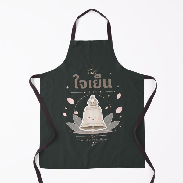 Item preview, Jai Yen | Listen to Silence – Cute Thai Zen Bell Illustration Thai Design | Soft Thailand™ designed and sold by CosmicQuietStudio.