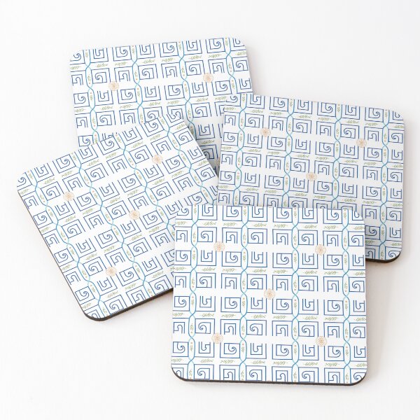 Item preview, Aegean Greek Key Pattern – Blue White Mediterranean Meander Geometric Coastal Design designed and sold by Tamas Das.
