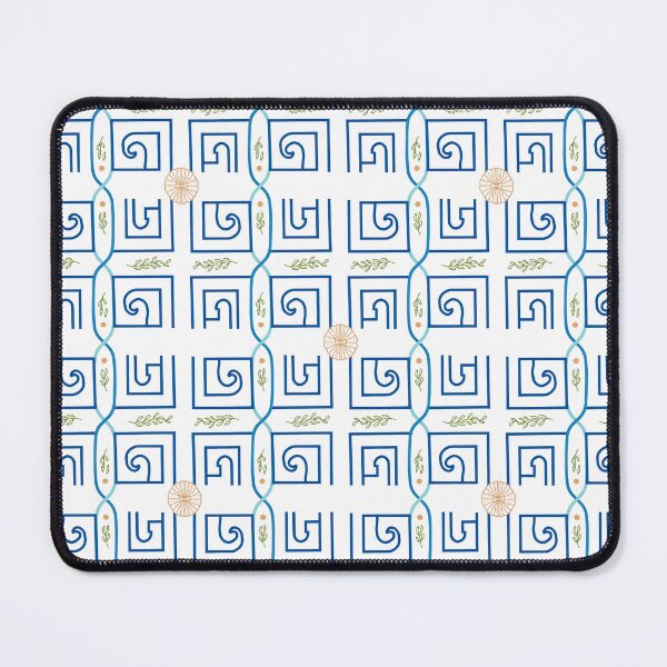 Item preview, Aegean Greek Key Pattern – Blue White Mediterranean Meander Geometric Coastal Design designed and sold by Tamas Das.