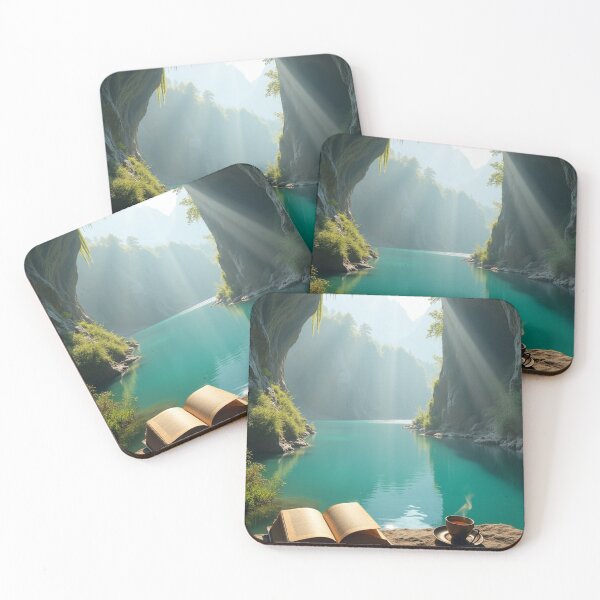 Item preview, Hidden Cave Lake | Serene Nature Landscape Wall Art designed and sold by VeloraNature.