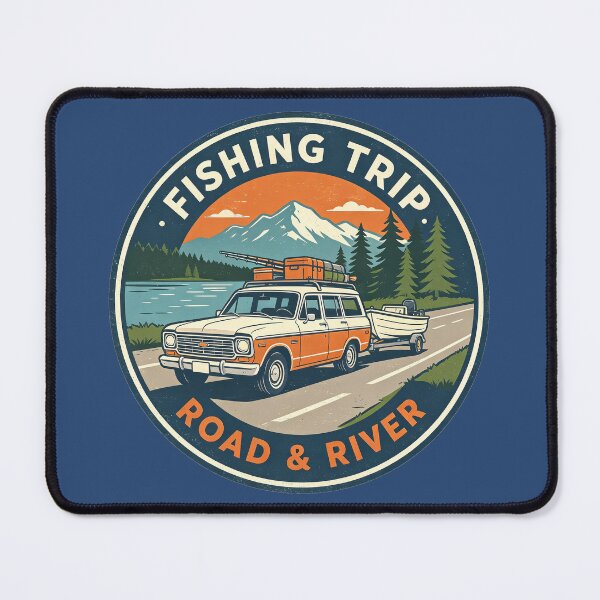 Item preview, Retro Badge Style Fishing Trip Art designed and sold by vankezini.