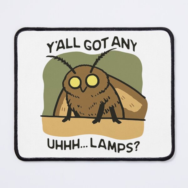 Item preview, Y'all Got Any Lamps? - Funny Moth Meme Illustration designed and sold by JossDesign15.