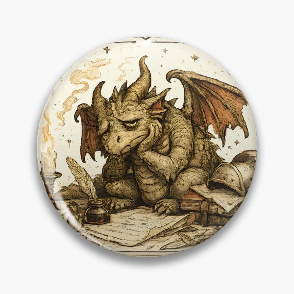 Item preview, Guardian of Several Unfinished Tasks – Medieval Dragon Marginalia Humor designed and sold by Best and Cool.