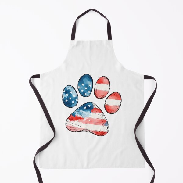 Item preview, American Flag Paw Print Watercolor Art designed and sold by SoyLamderma.