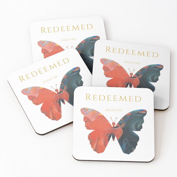 Item preview, Redeemed Abstract Butterfly Christian Art Scripture Faith Gift Many Parts One Beauty Isaiah 43 1 designed and sold by KittenAndCo.