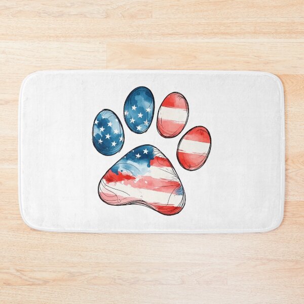 Item preview, American Flag Paw Print Watercolor Art designed and sold by SoyLamderma.