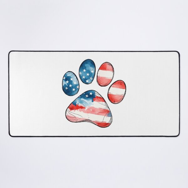 Item preview, American Flag Paw Print Watercolor Art designed and sold by SoyLamderma.