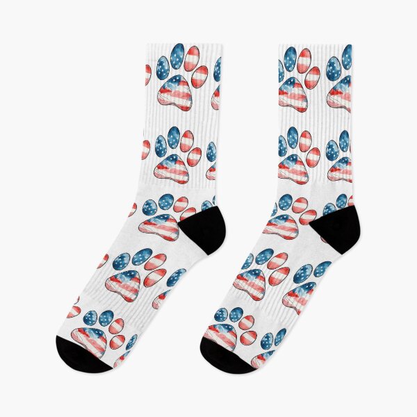 Item preview, American Flag Paw Print Watercolor Art designed and sold by SoyLamderma.