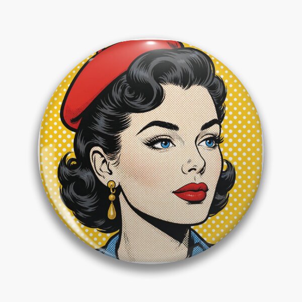 Item preview, Vintage French Girl in Red Beret - Pop Art Portrait designed and sold by MAISON SYLVIE.