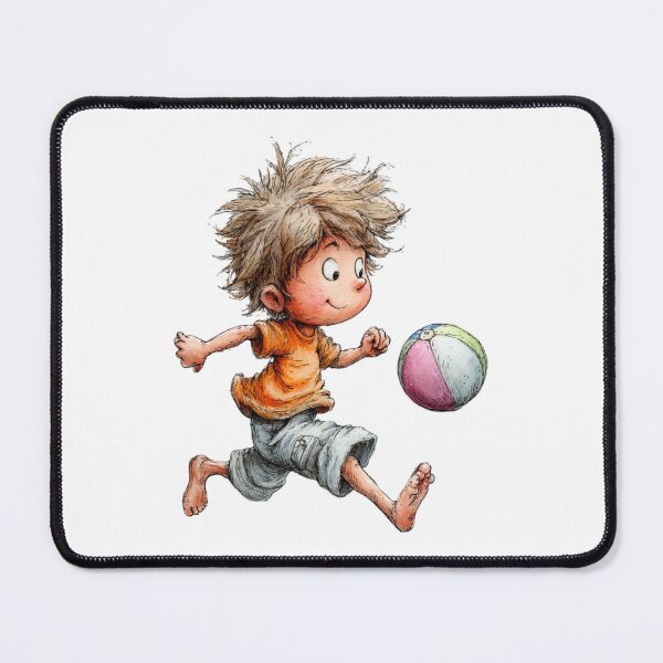 Item preview, Cute boy with a ball – whimsical design designed and sold by aliencharm.