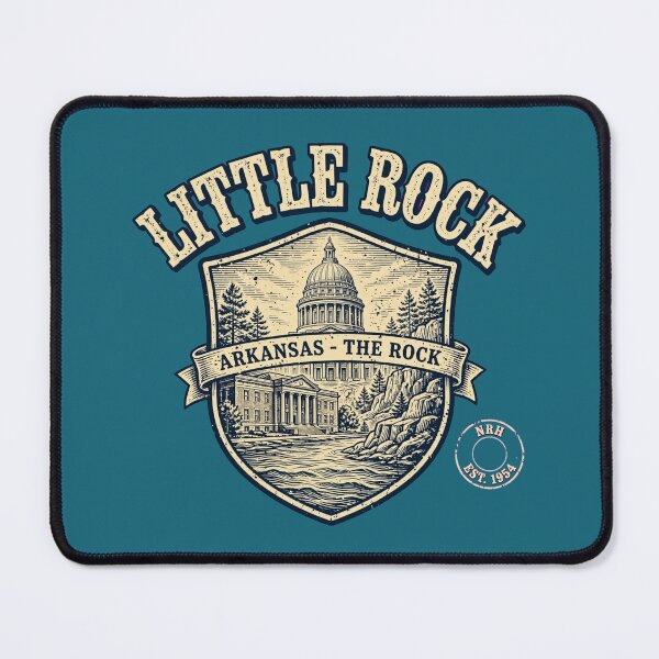 Item preview, Retro poster of Little Rock, Arkansas, vintage emblems designed and sold by Normandy Road Heritage.