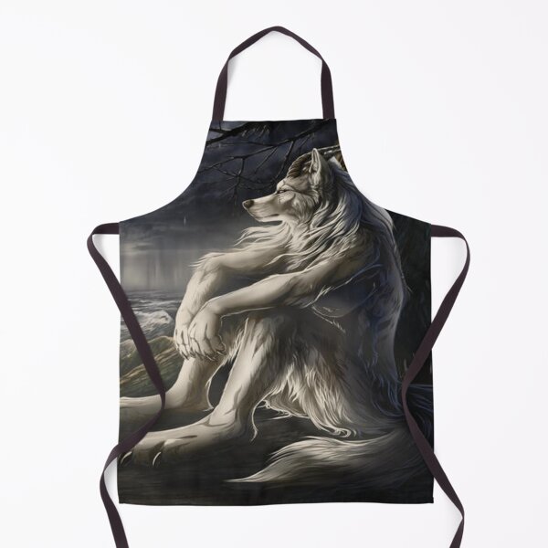 Item preview, emo white wolf sitting sad meme designed and sold by crabwon.