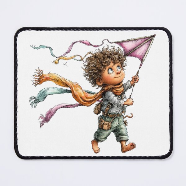 Item preview, Cute boy with a kite – whimsical design designed and sold by aliencharm.