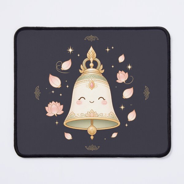 Item preview, Smiling Lotus Bell – Whimsical Serenity Thai Design designed and sold by CosmicQuietStudio.