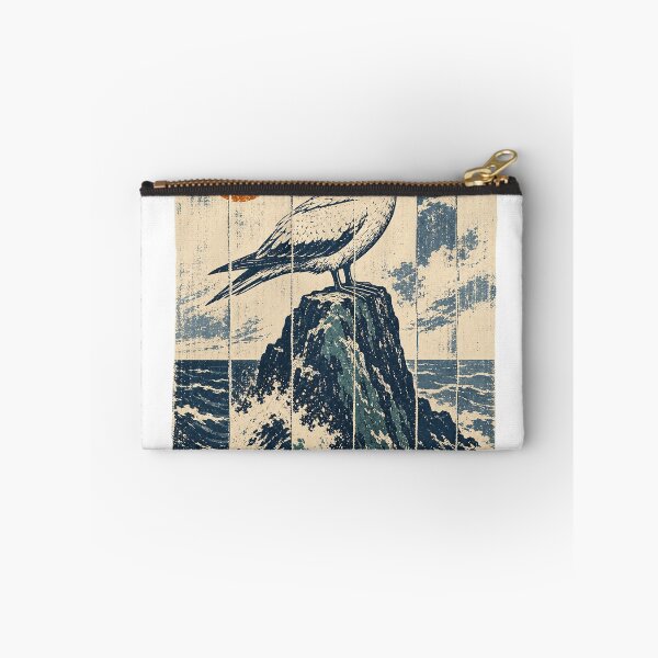 Item preview, Northern Gannet on the Sea Stack Wild Animal Nature Illustration designed and sold by VisualArtsOasis.