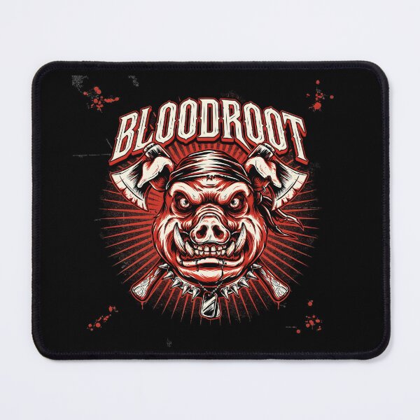 Item preview, Bloodroot Boar Crossed Axes Heavy Metal Emblem designed and sold by Enea Kelo.