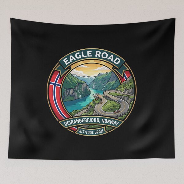 Item preview, Eagle Road Norway Scenic Mountain Pass designed and sold by enzoade.
