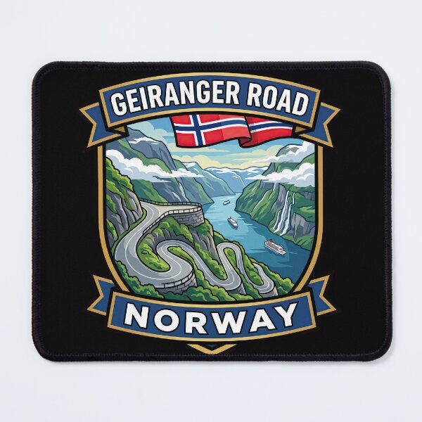 Item preview, Geiranger Road Iconic Fjord Road designed and sold by enzoade.