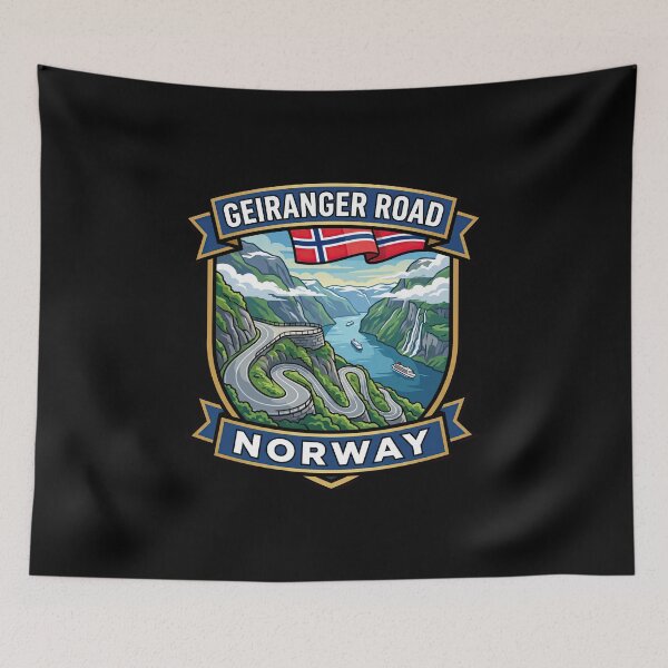 Item preview, Geiranger Road Iconic Fjord Road designed and sold by enzoade.