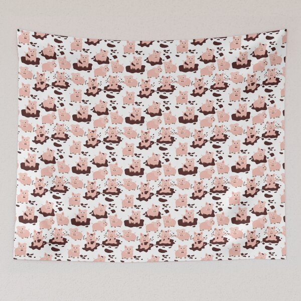 Item preview, Cute Pigs Playing in Mud Farm Animals designed and sold by idovedesign.