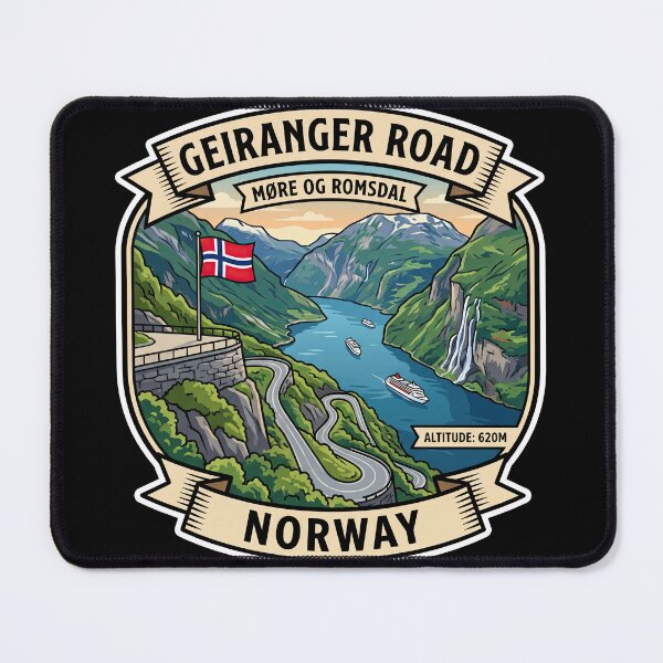 Item preview, Geiranger Road Norwegian Fjord Drive designed and sold by enzoade.