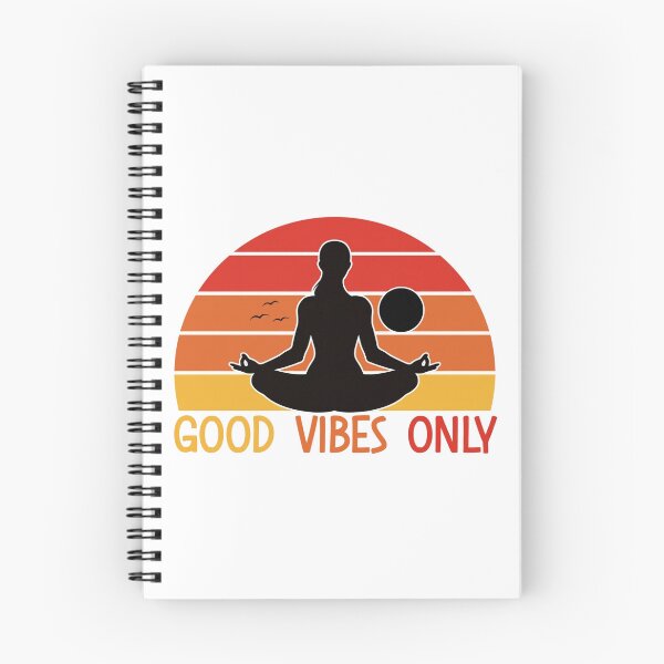 Item preview, Good Vibes Only Retro Sunset Meditation Yoga Silhouette designed and sold by Shopeon Designs.