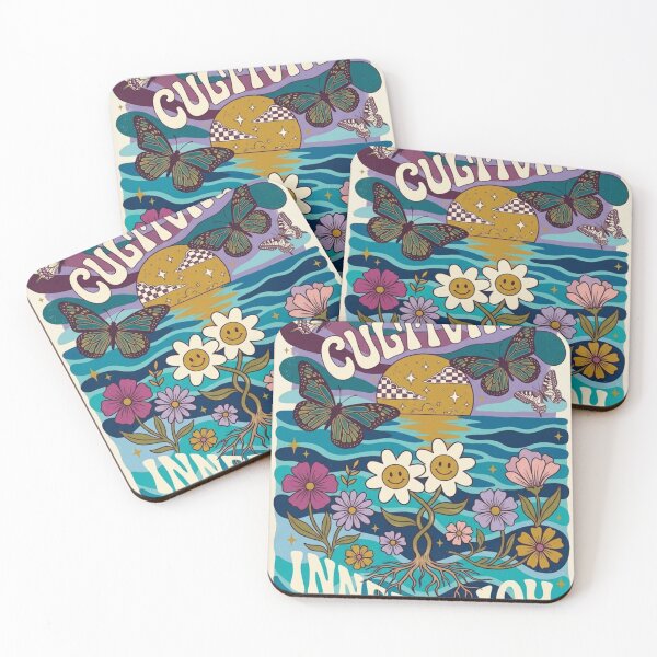 Item preview, Cultivate Inner Joy Retro Butterfly & Floral designed and sold by iamadiii.
