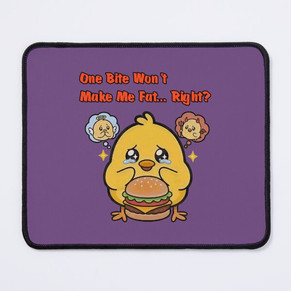 Item preview, One Bite Won’t Make Me Fat Funny Chick Burger designed and sold by INNERSELFART.