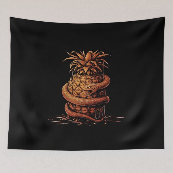 Item preview, Coiled Viper Snake Dripping Pineapple Dark Art designed and sold by Enea Kelo.