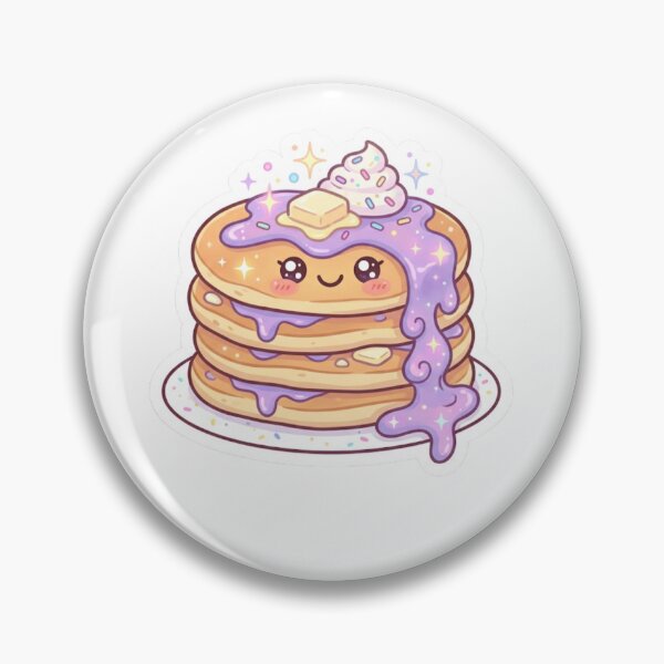Item preview, Kawaii Pancake Stack – Cute Breakfast Sticker designed and sold by Cerys-GS.