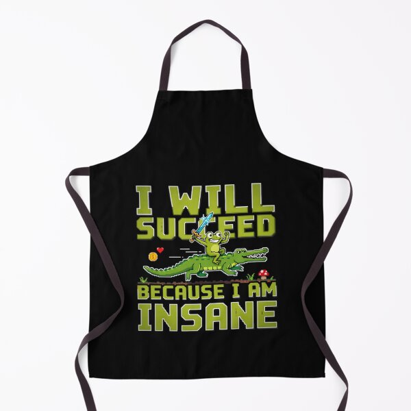 Item preview, I Will Succeed Pixel Frog Riding Alligator Video Game Meme designed and sold by Enea Kelo.