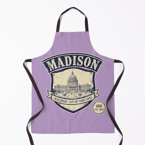 Item preview, Retro poster Madison Wisconsin vintage capital designed and sold by Normandy Road Heritage.
