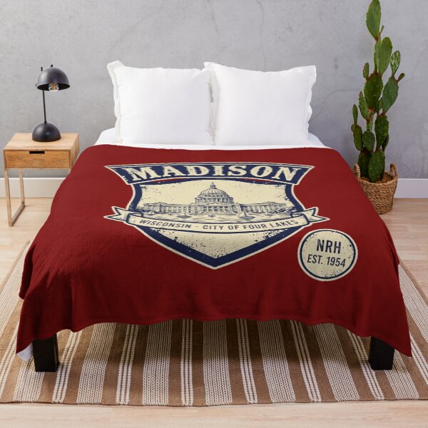 Item preview, Retro poster Madison Wisconsin vintage capital designed and sold by Normandy Road Heritage.