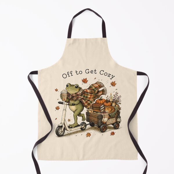 Item preview, Off to Get Cozy Cute Frog Fall Pumpkin Spice Latte Coffee designed and sold by DesignsByAnett.