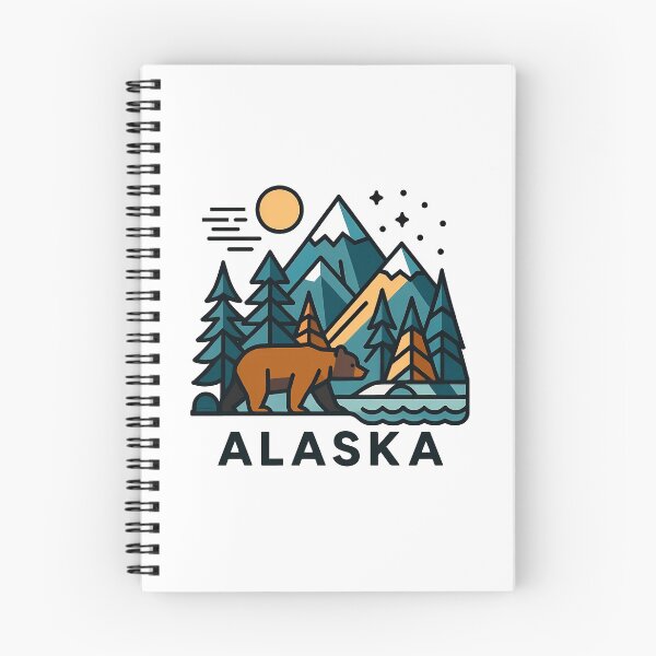Item preview, Alaska Wilderness Travel Souvenir - Grizzly Bear & Snowy Mountain Art designed and sold by OzzFrequency.