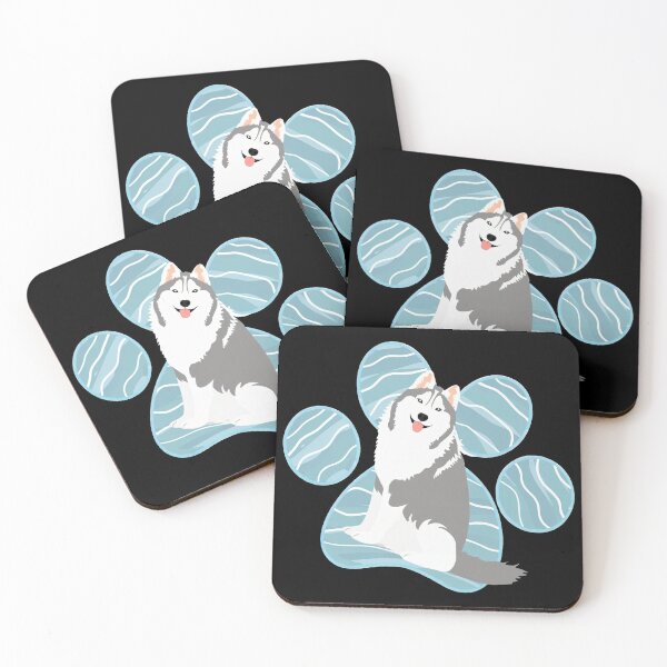 Item preview, Happy Husky Dog Paw Print Art designed and sold by SoyLamderma.