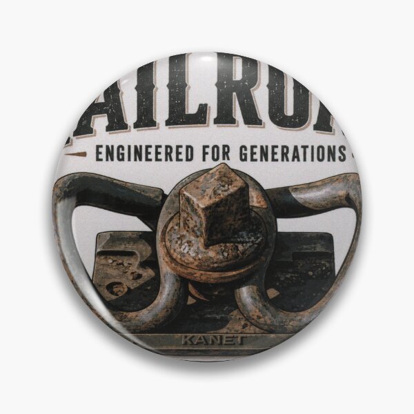 Item preview, 01 Vintage Railroad Hardware Steel Never Sleeps Industrial Design designed and sold by Crissavia.