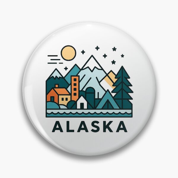 Item preview, Alaska Wilderness Travel Souvenir - Grizzly Bear & Snowy Mountain Art designed and sold by OzzFrequency.