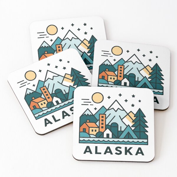 Item preview, Alaska Wilderness Travel Souvenir - Grizzly Bear & Snowy Mountain Art designed and sold by OzzFrequency.